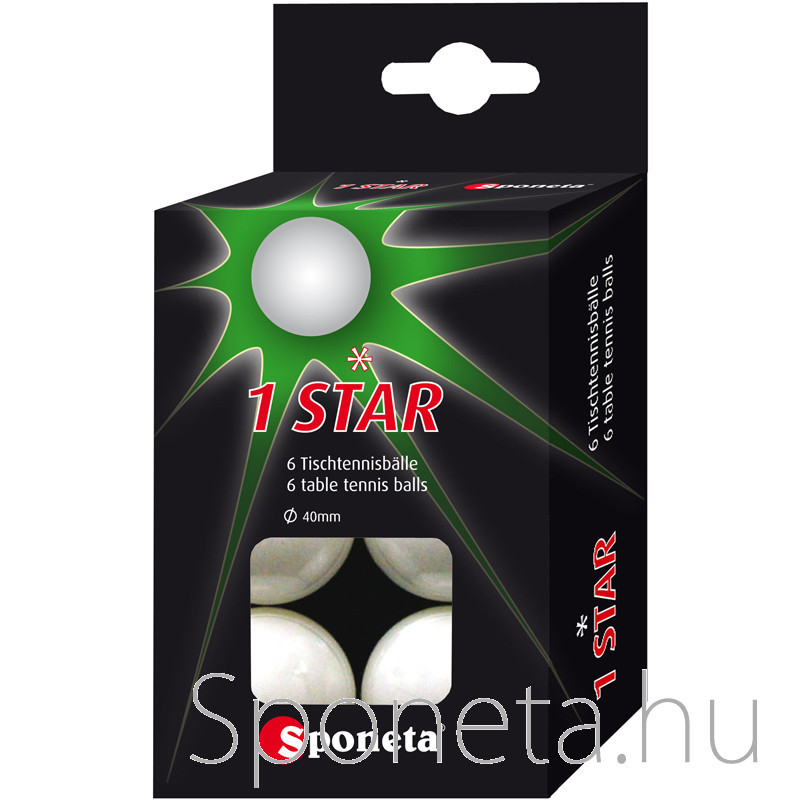 Ping-pong labda Sponeta * 1 star 6 db