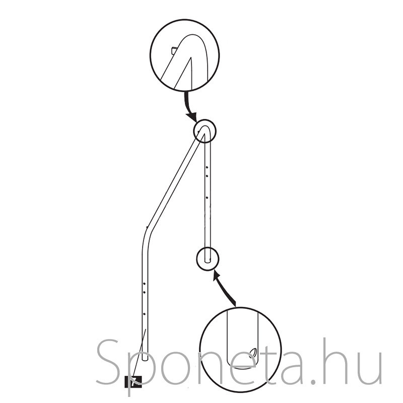 Alkatrész U alakú tartó elem balos